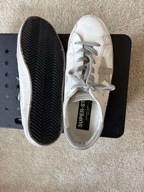 Golden Goose Superstar Sneakers White Silver Star GGDB Womens Size 39. Worn Once